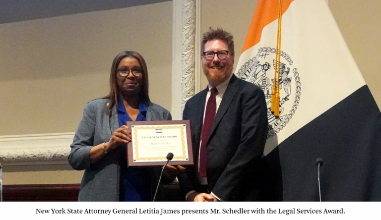 NYC Bar Association Honors CAMBA’s Matthew Schedler for Providing Free Legal Services to Indigent New Yorkers